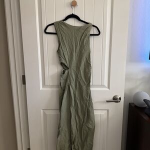 Zara Olive Backless Dress